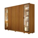 Ver imagem 3 de Guarda Roupa Casal Ripado com Vidro Reflecta e LED 6 Portas 6 Gavetas 100% MDF Like Yescasa