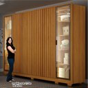 Ver imagem 5 de Guarda Roupa Casal Ripado com Vidro Reflecta e LED 6 Portas 6 Gavetas 100% MDF Like Yescasa