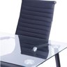 Conjunto Home Office 2 Peças Mesa Taurus Vidro Cadeira Presidente Esteirinha 3301 Espresso Móveis - 3