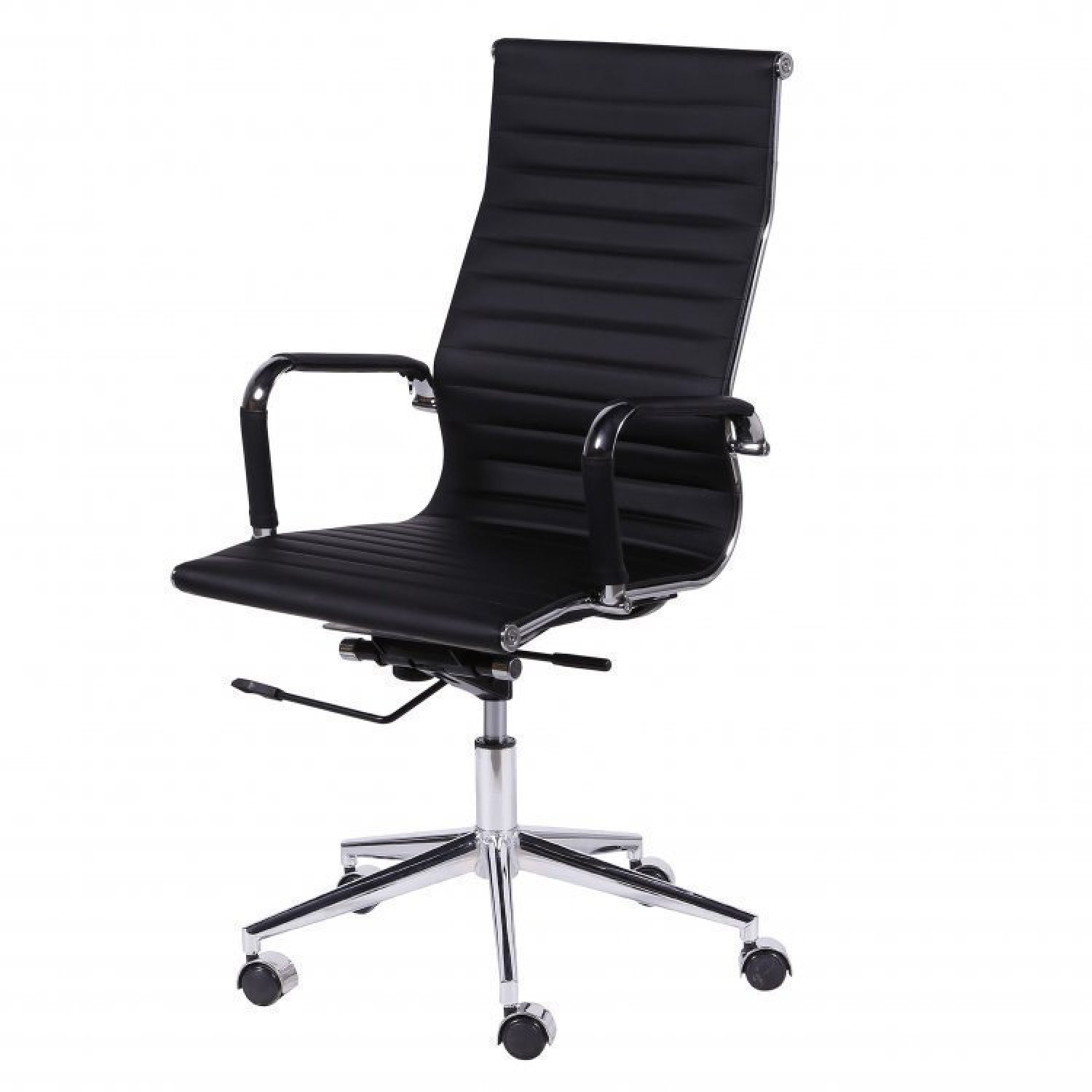 Conjunto Home Office 2 Peças Mesa Taurus Vidro Cadeira Presidente Esteirinha 3301 Espresso Móveis - 9