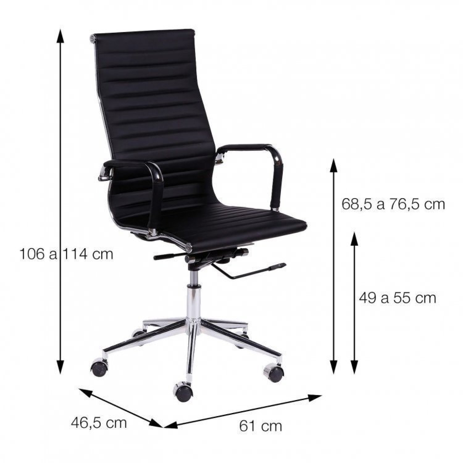 Conjunto Home Office 2 Peças Mesa Taurus Vidro Cadeira Presidente Esteirinha 3301 Espresso Móveis - 8