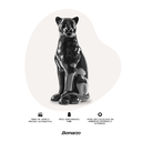 Ver imagem 3 de Escultura Obra de Arte Estátua Pantera Sentada Grande 90cm:preto Brilho