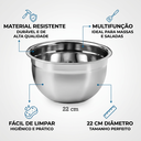 Ver imagem 2 de Tigela Inox Bowl 22cm Multiuso Profissional