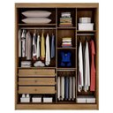 Ver imagem 3 de Guarda Roupa Solteiro Toledo 2 Portas 3 Gavetas Cumaru 25 Fendi – Novo Horizonte