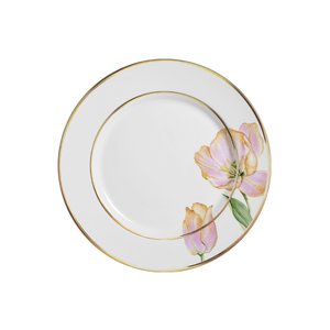 Conjunto com 6 Pratos de Sobremesa Fiore Filete Ouro Ø21cm