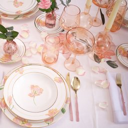 Conjunto com 6 Pratos de Sobremesa Fiore Filete Ouro Ø21cm - 2