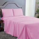 Ver imagem 1 de Kit Lençol Super King 400 Fios Poliéster 4 Peças Jogo Forro de Cama Box Extra Macio:rosa
