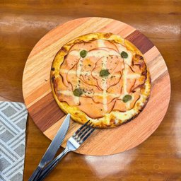 Conjunto 2 Tábuas de Madeira para Servir Pizzas Frios Petiscos 35cm e 38cm Redondas - 7