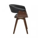 Ver imagem 6 de Conjunto Sala de Jantar Mesa Redonda 120cm Eiffel Tampo MDF com 4 Cadeiras Betina PU Preto