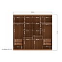 Ver imagem 7 de Guarda Roupa 8 Portas (2 C- Espelho) e 4 Gavetas Master New 8.4 Jatobá - Santos Andirá