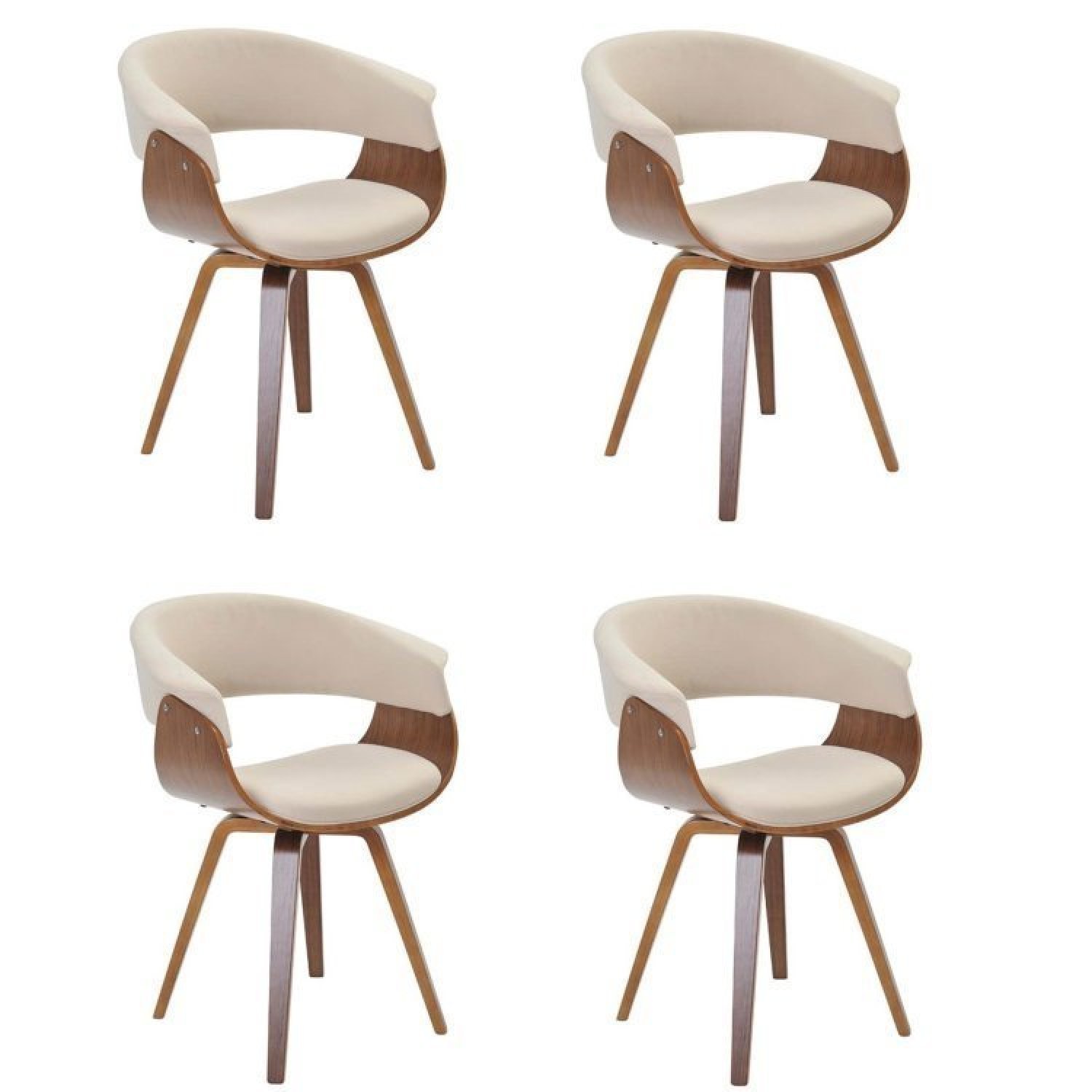 Conjunto Sala de Jantar Mesa Redonda 120cm Eiffel Tampo com 4 Cadeiras Betina Giratória - 3