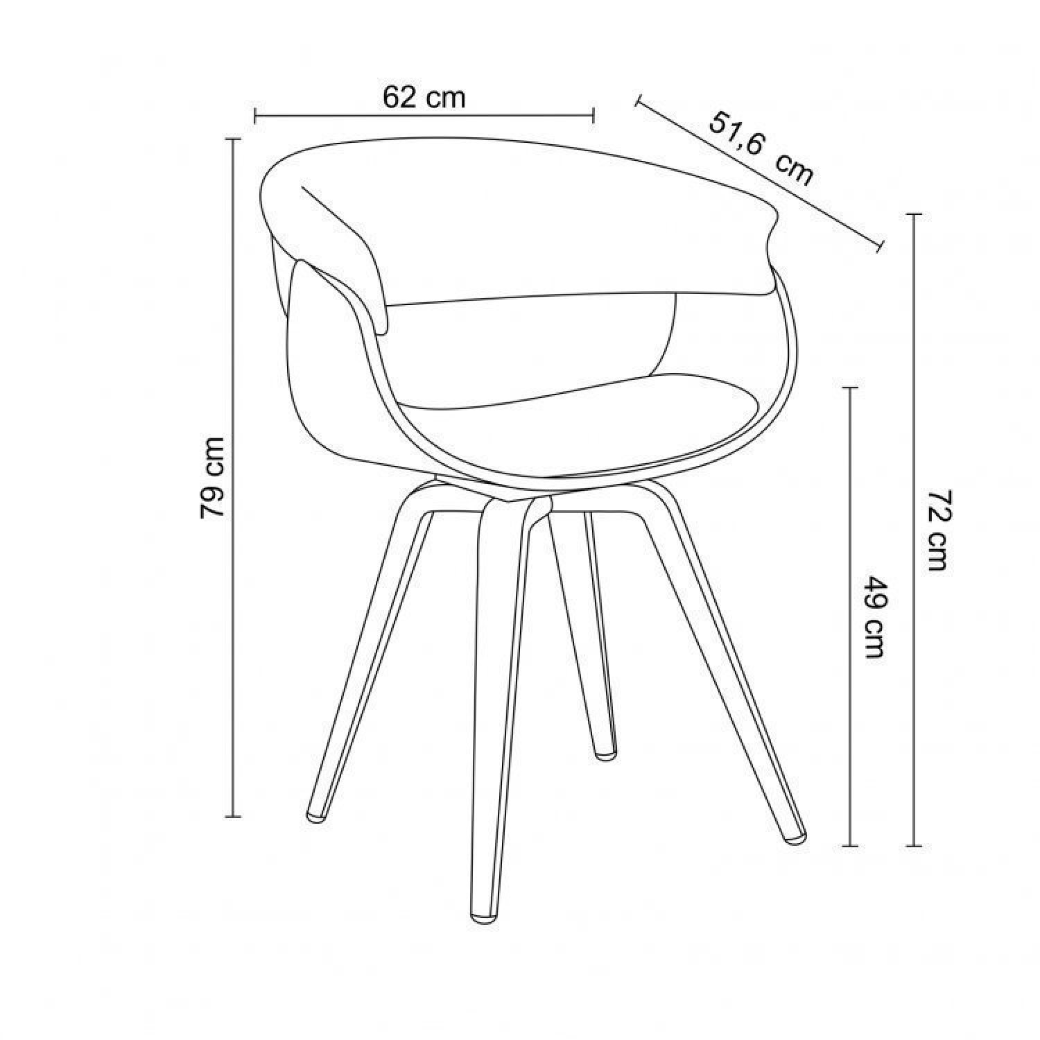 Conjunto Sala de Jantar Mesa Redonda 120cm Eiffel Tampo com 4 Cadeiras Betina Giratória - 10