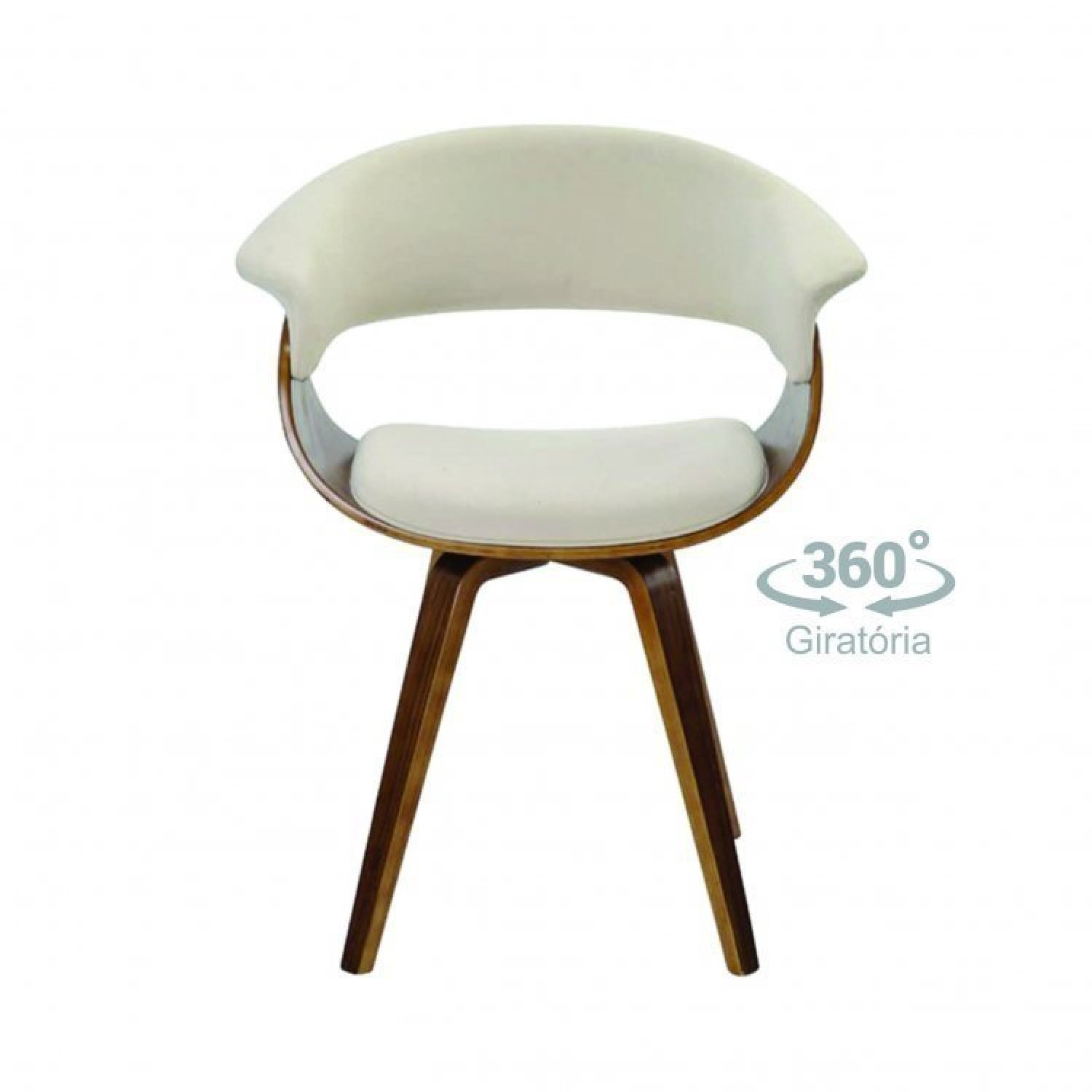 Conjunto Sala de Jantar Mesa Redonda 120cm Eiffel Tampo com 4 Cadeiras Betina Giratória - 5