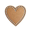 Ver imagem 2 de Kit 10 Base Coração 25cm em Mdf Cru para Cesto Crochê Fio de Malha