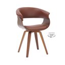Ver imagem 4 de Conjunto Sala de Jantar Mesa Redonda 120cm Eiffel Tampo com 4 Cadeiras Betina Giratória Marrom