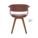Ver imagem 7 de Conjunto Sala de Jantar Mesa Redonda 120cm Eiffel Tampo com 4 Cadeiras Betina Giratória Marrom