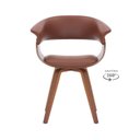 Ver imagem 5 de Conjunto Sala de Jantar Mesa Redonda 120cm Eiffel Tampo com 4 Cadeiras Betina Giratória Marrom