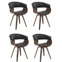 Ver imagem 3 de Conjunto Sala de Jantar Mesa Redonda 120cm Eiffel Tampo com 4 Cadeiras Betina Giratória Preto