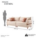 Ver imagem 3 de Sofá 4 Lugares 265 cm Linho Living Canela Bege