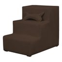 Ver imagem 1 de Escadinha Escada Pet 3 Degraus Rampa para Cama Sofá Suede:Marrom-Escuro/3 Degraus