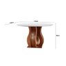 Conjunto Sala de Jantar Mesa Nuance 110cm Redonda com 4 Cadeiras Monaco Yescasa - 2