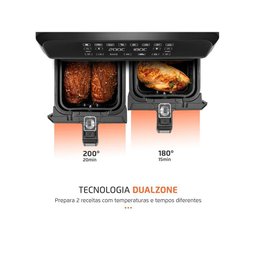 Fritadeira Air Fryer Dual Duplo Cesto 8l Mondial 220v - 5