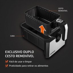 Fritadeira Air Fryer Dual Duplo Cesto 8l Mondial 220v - 3