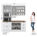 Ver imagem 4 de Cozinha Compacta Modulada 3 Peças com Torre Quente Emily Branco/HP/Nature