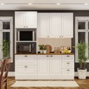 Ver imagem 1 de Cozinha Compacta Modulada 3 Peças com Torre Quente Emily Branco/HP/Nature