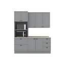Ver imagem 2 de Cozinha Compacta Modulada 3 Peças com Torre Quente Emily Cinza/Calcare