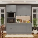 Ver imagem 1 de Cozinha Compacta Modulada 3 Peças com Torre Quente Emily Cinza/Calcare