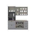 Ver imagem 3 de Cozinha Compacta Modulada 3 Peças com Torre Quente Emily Cinza/Calcare