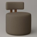 Ver imagem 3 de Poltrona Sala Organica Almyra no Tecido Boucle - 11 Cores - Marrom