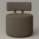 Ver imagem 1 de Poltrona Sala Organica Almyra no Tecido Boucle - 11 Cores - Marrom