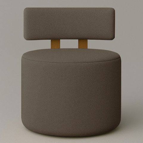 Poltrona Sala Organica Almyra no Tecido Boucle - 11 Cores - Marrom