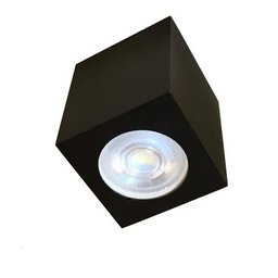 Plafon Spot Sobrepor Tubo P/ Dicroica Textura - Real Lustre - Preto - 1