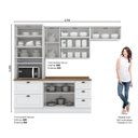 Ver imagem 3 de Cozinha Compacta Modulada 4 Peças com Torre Quente Emily Branco/HP/Nature