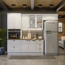 Ver imagem 1 de Cozinha Compacta Modulada 4 Peças com Torre Quente Emily Branco/HP/Nature