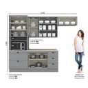 Ver imagem 3 de Cozinha Compacta Modulada 100% MDF 4 Peças com Torre Quente e Balcão com Tampo Cinza/Calcare Emily