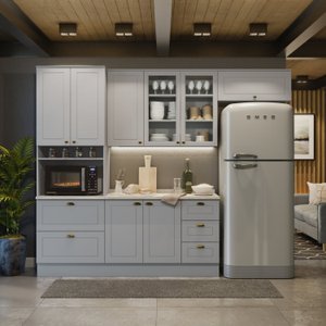 Cozinha Compacta 8 Portas 5 Gavetas Emily