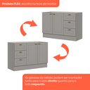 Ver imagem 5 de Cozinha Completa 6 Peças com Cristaleira Emily Espresso Móveis