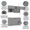 Ver imagem 5 de Cozinha Compacta Modulada 100% MDF 6 Peças com Nichos e Balcão sem Tampo Cinza/Calcare Emily