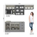 Ver imagem 3 de Cozinha Compacta Modulada 06 Peças Emily Branco HP Espresso Móveis Cinza/Calcare