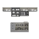 Ver imagem 2 de Cozinha Compacta Modulada 7 Peças Emily Espresso Móveis Cinza/Calcare