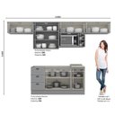 Ver imagem 4 de Cozinha Compacta Modulada 7 Peças Emily Espresso Móveis Cinza/Calcare