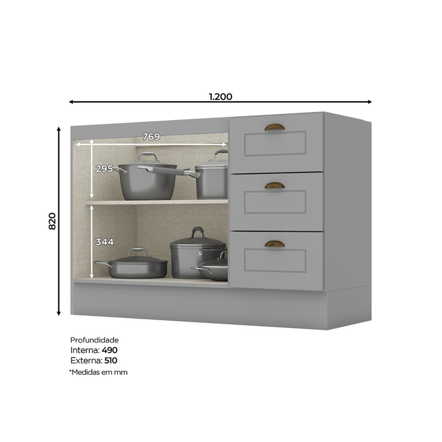 Cozinha Compacta 8 Peças com Balcão e Tampo para Cooktop Emily Espresso  Móveis