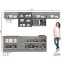 Ver imagem 4 de Cozinha Compacta Modulada 8 Peças com Balcão e Tampo para Cooktop Emily Espresso Móveis