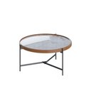 Ver imagem 1 de Mesa de Centro Aqua 71 Marmorizado Off White com Grafite - Imcal Moveis