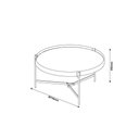Ver imagem 3 de Mesa de Centro Aqua 71 Marmorizado Off White com Grafite - Imcal Moveis