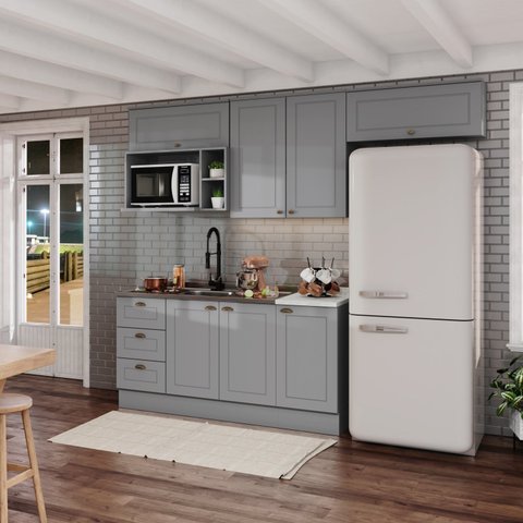 Cozinha Compacta 7 Portas 3 Gavetas Emily